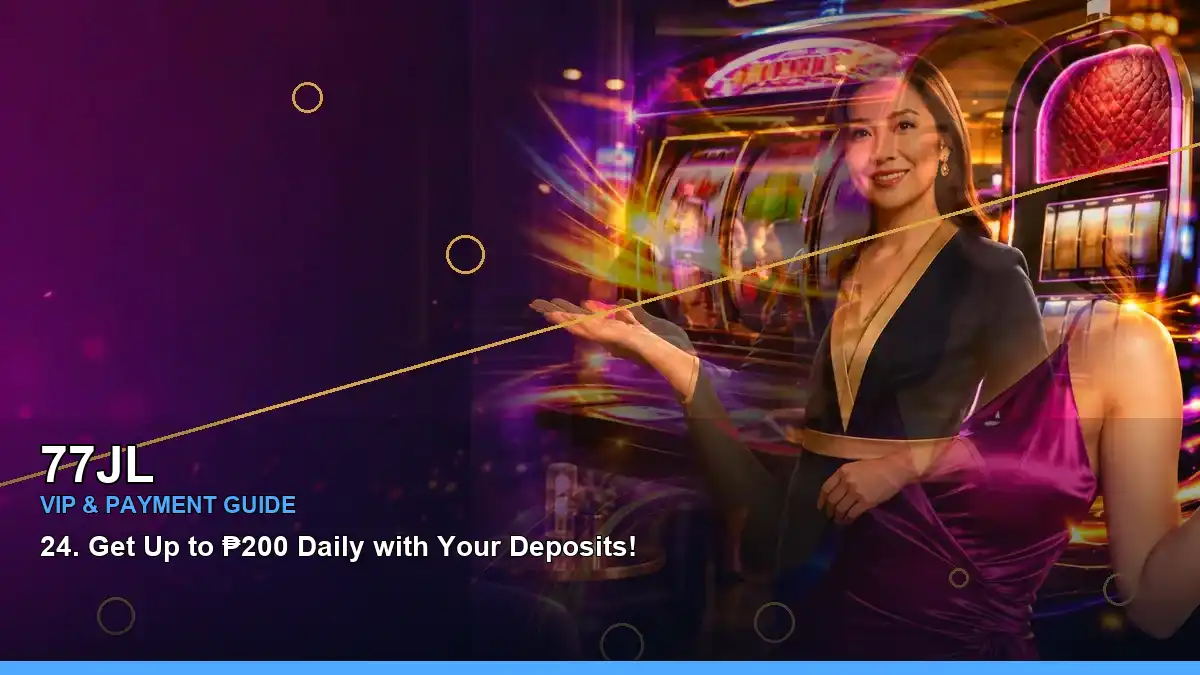 77JL VIP lounge scene highlighting mobile-friendly casino access and reward information